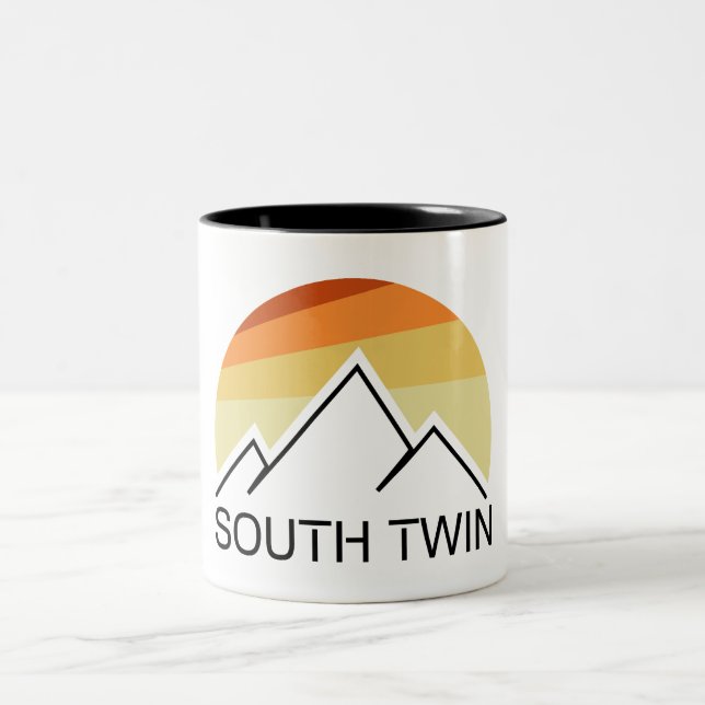 South Twin Mountain New Hampshire Retro Två-Tonad Mugg (Center)