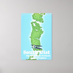 South Uist Outer Hebrides Scotland karta Canvastryck
