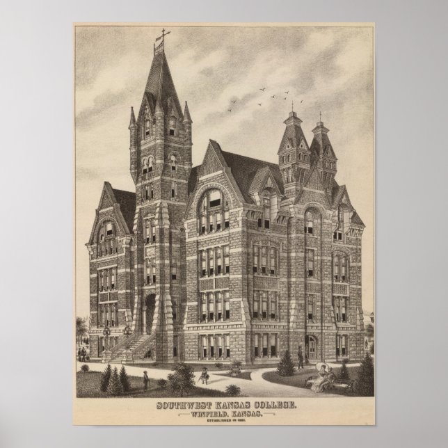 South Väster Kansas College, Winfield, Kansas Poster (Framsidan)