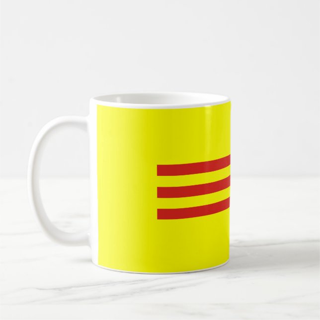 South vietnam flagga kaffemugg (Vänster)