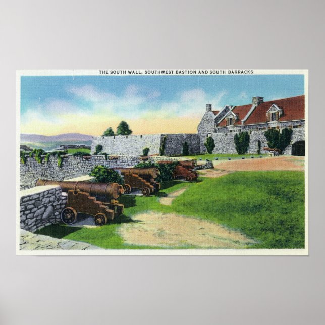 South Wall, Southwest Bastion, South Barracks Poster (Framsidan)