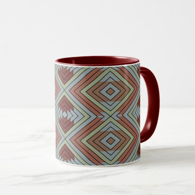 South West American Indian Style Patterned Art Mugg (Framsida höger)