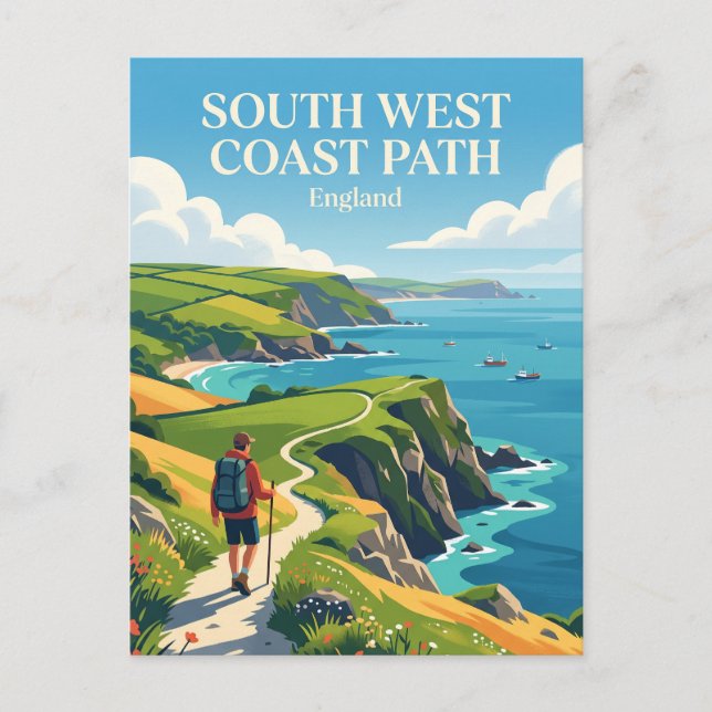 South West Coast Path, Cornwall-sektionen England Vykort (Framsida)