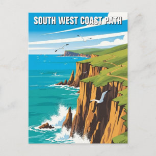 South West Coast Path England resa Vykort