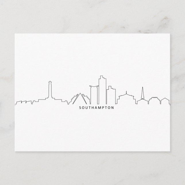 SOUTHAMPTON England City Skyline Silhouette Vykort (Framsida)