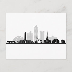 SOUTHAMPTON England fotboll City Skyline Silhuett Vykort