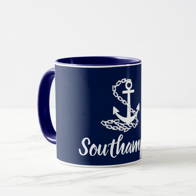 Southampton England - Maritime Stil Mugg (Framsida vänster)