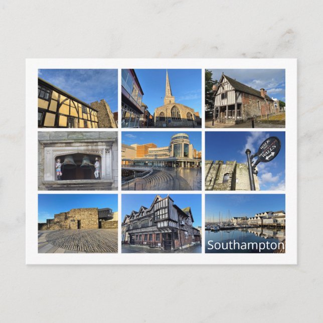 Southampton Holiday Postcard Helg Vykort (Framsida)
