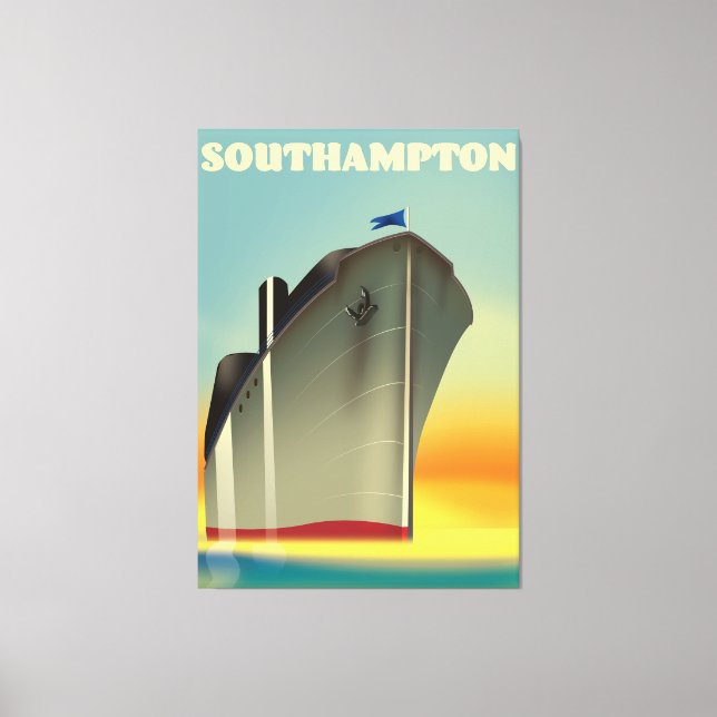 Southampton kryssningsfartyg resaffisch canvastryck (Framsida)