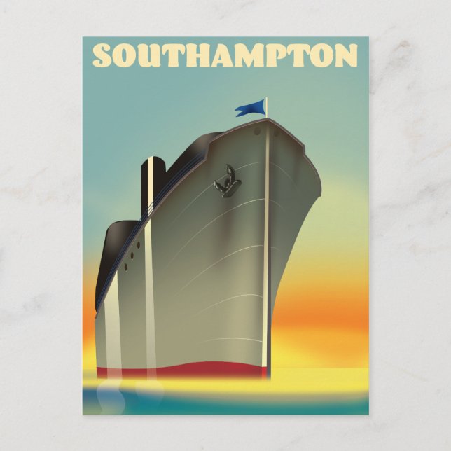Southampton kryssningsfartygs resposter vykort (Framsida)