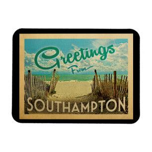 Southampton strandvintage resor magnet