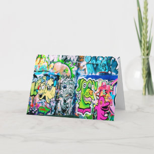 Southbank Graffiti - London Greeting Card Kort