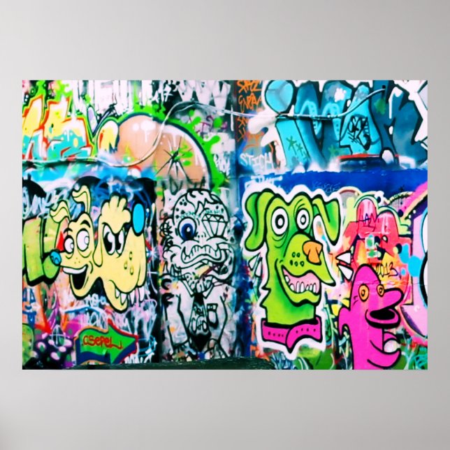 Southbank Graffiti - London Poster (Framsidan)