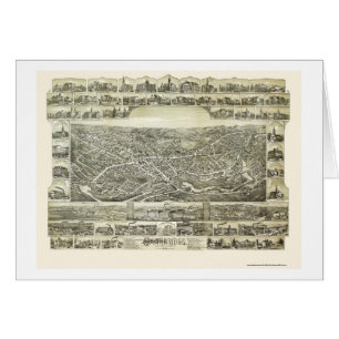 Southbridge panorama- karta för MORSOR - 1892 Hälsningskort