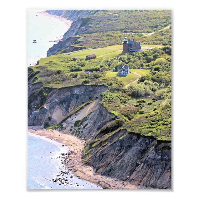 Southeast-fyr, Block Island RI Photo Print Fototryck (Framsidan)