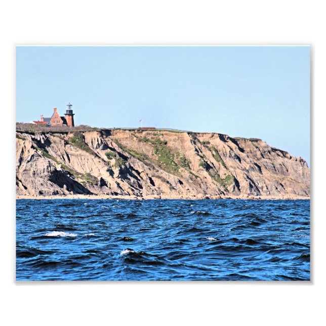 Southeast-fyr, Block Island RI Photo Print Fototryck (Framsidan)