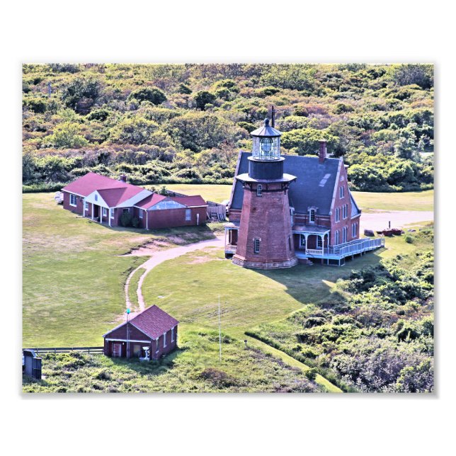 Southeast-fyr, Block Island RI Photo Print Fototryck (Framsidan)