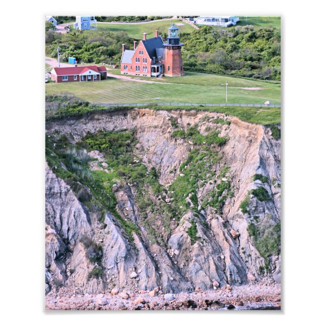 Southeast-fyr, Block Island RI Photo Print Fototryck (Framsidan)