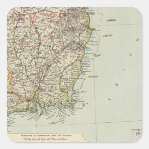 Southeast Irland Fyrkantigt Klistermärke