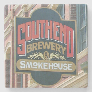 Southend bryggeri och Smokehouse Charleston, SC. Underlägg Sten