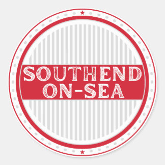 Southend-on-Sea Stad Strots Emblem Engelskt Identi Runt Klistermärke