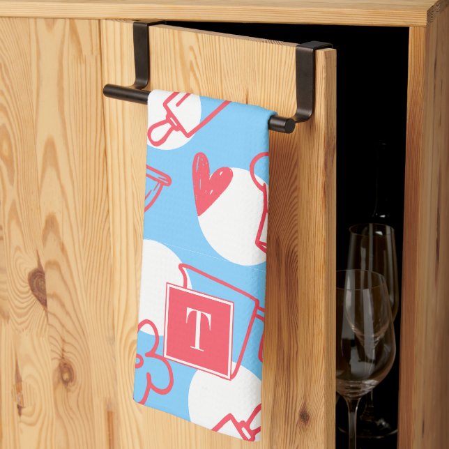 Southern Baking Polka Dot Pattern Recipe Kökshandduk (Thirds Fold)