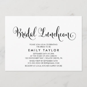 Southern Belle Calligraphy Möhippa Luncheon Inbjudningar