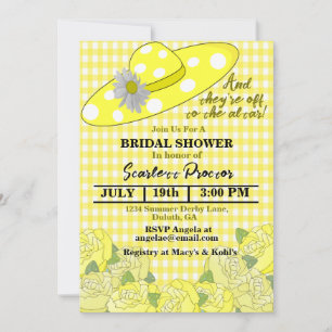 Southern Belle Kentucky Derby Hatt Bröllopsdusch Inbjudningar