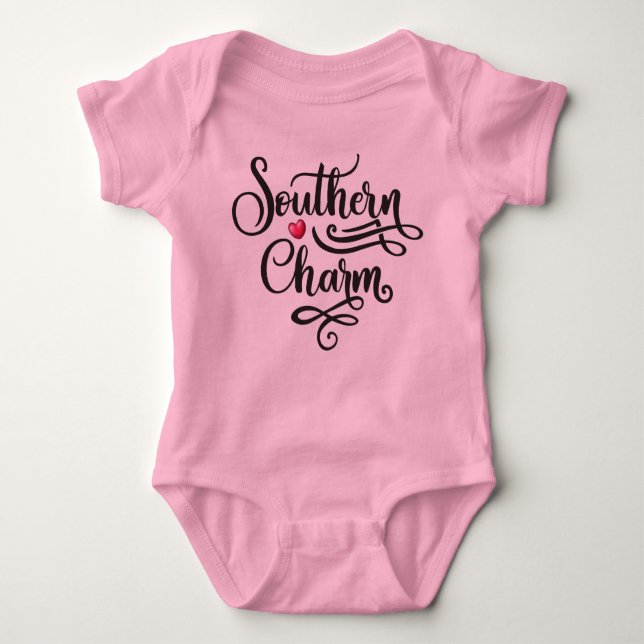 Southern Charm Baby Bodykostm T Shirt (Framsida)