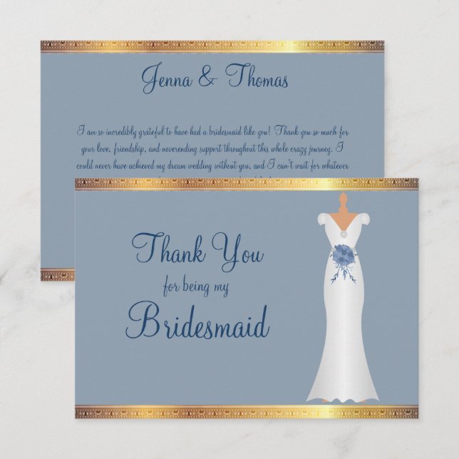 Southern Charm, Bridesmaid Tack (Fram/baksida)