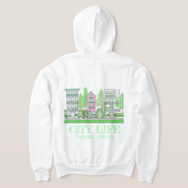 Southern City Life Hoodie T Shirt (Laydown Baksida)