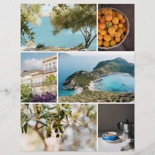 Southern Europe travel Scrapbook paper for cutouts (Framsida)