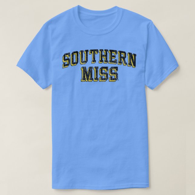 Southern Mississippi Golden Eagles Retro Arch Bloc T Shirt (Design framsida)