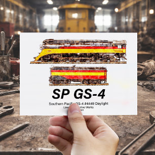 Southern Pacific GS-4 Daylight ånglok Vykort