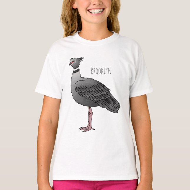 Southern screamer bird cartoon illustration t shirt (Framsida)