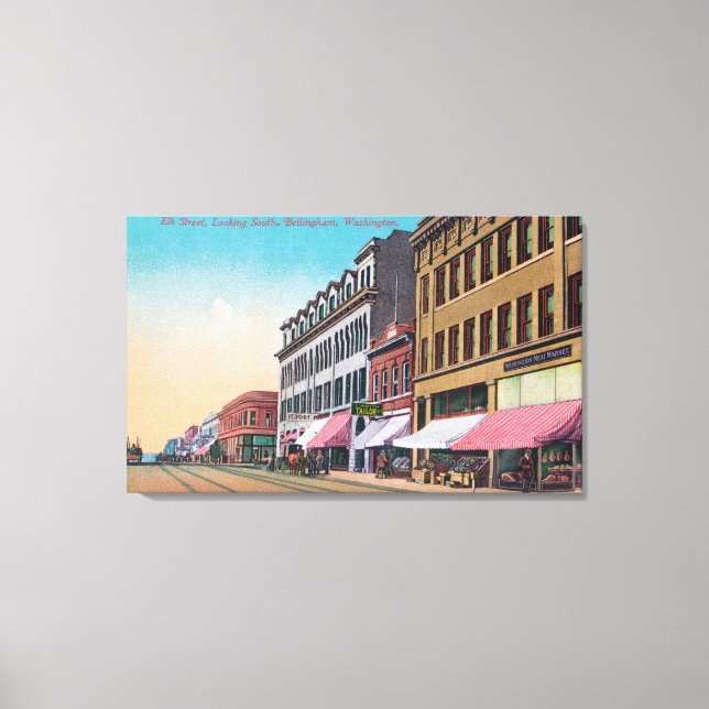 Southern View från Elk StreetBellingham, WA Canvastryck (Framsida)