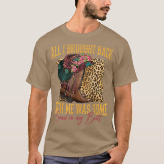 Southern Western Leopard Cowboy Boots Hat Sand In T Shirt