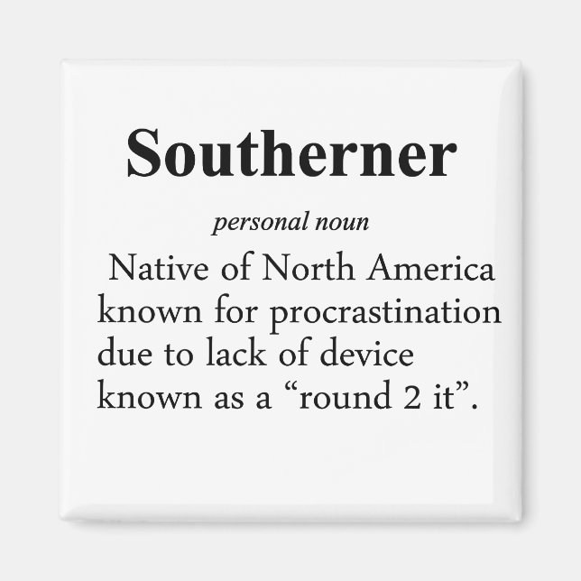 Southerner Definition Magnet (Framsidan)