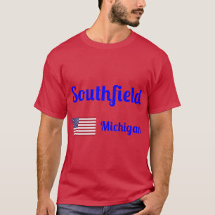 Southfield Michigan Styliska Tryck T Shirt