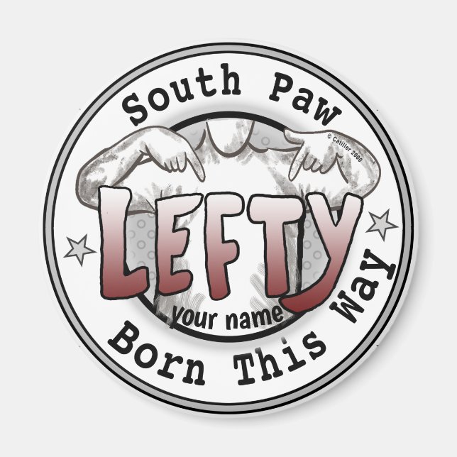 Southpaw Lämnat Handed Magnet (Framsidan)
