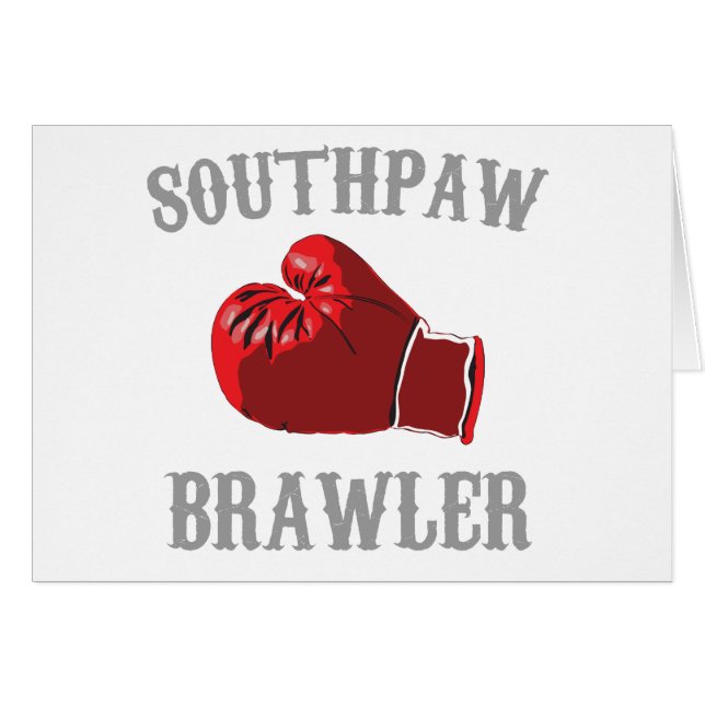 southpawbrawler hälsningskort (Framsidan Horizontal)