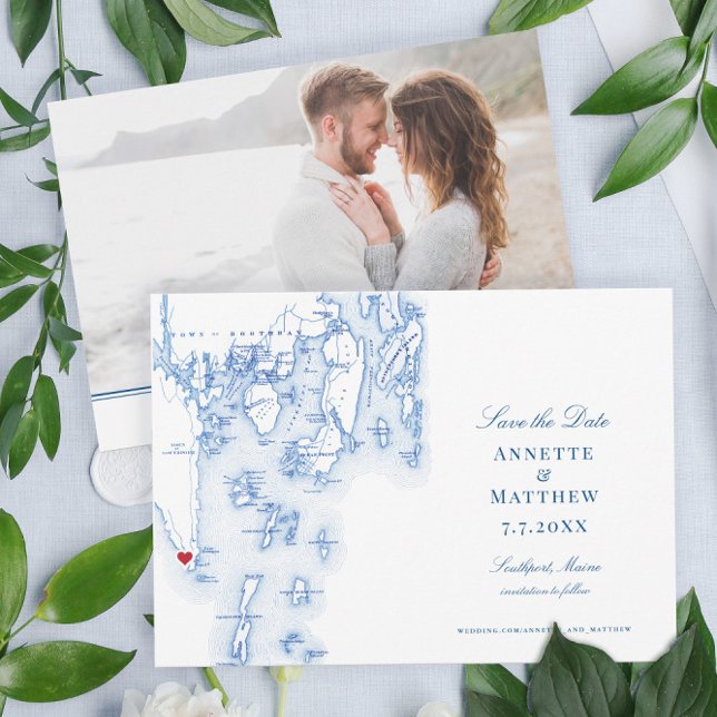 Southport Boothbay Harbour Maine Elegant Karta Spara Datumet (Skapare uppladdad)