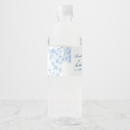 Southport Boothbay Maine Bröllop Vattenflaskor Etikett