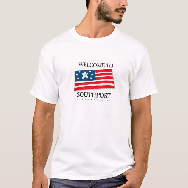 Southport North Carolina T Shirt (Framsida)