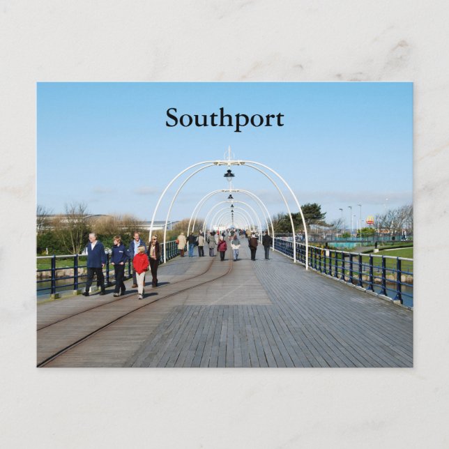 Southport Pier vykort (Framsida)