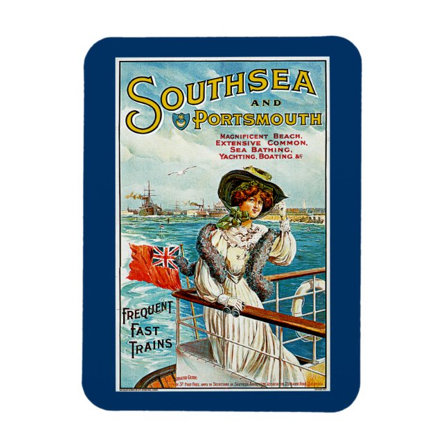 Southsea och Portsmouth Magnet (Vertikal)