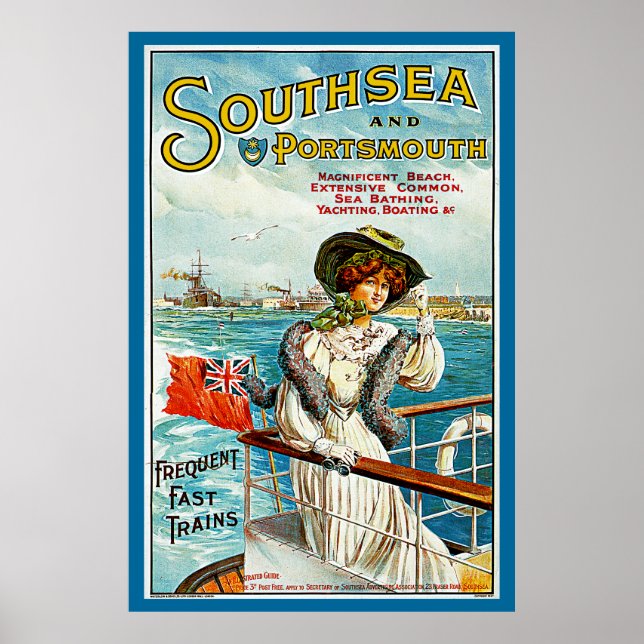 Southsea och Portsmouth Poster (Framsidan)