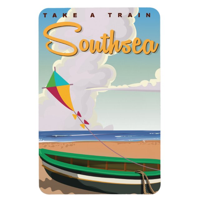 Southsea vintage resemapposters magnet (Vertikal)