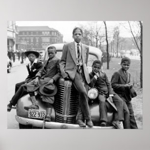Southside Chicago Pojkar, 1941. Vintage Foto Poster