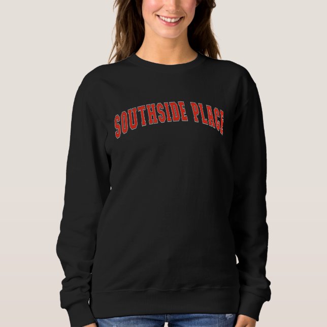 Southside Place Texas TX College Style Red Southsi T Shirt (Framsida)